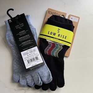 TOESOX Size M (8.5-10.5) Imagine Low-Rise Full Toe Grip Pilates Yoga Socks NWT